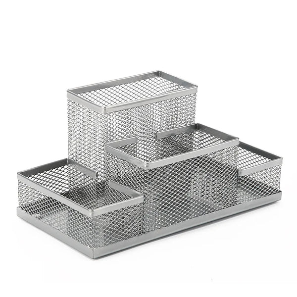 Metal Mesh Pen Holder – Desk Organizer for Office & School
