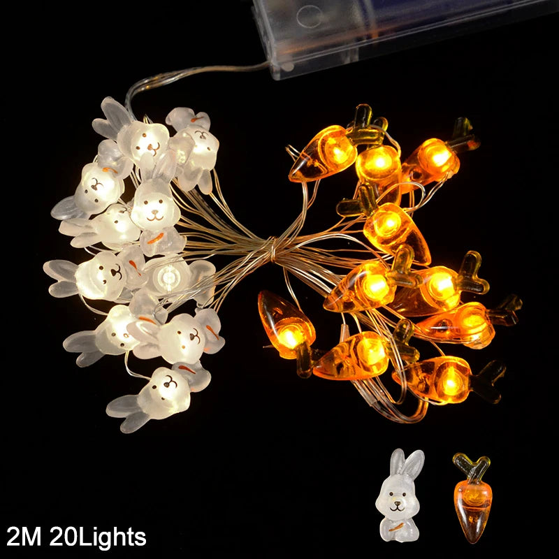 Easter Rabbit & Chick LED String Lights