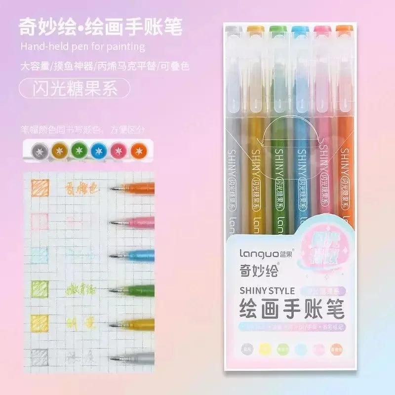 198/6 PCS Morandi Gel Pen Set