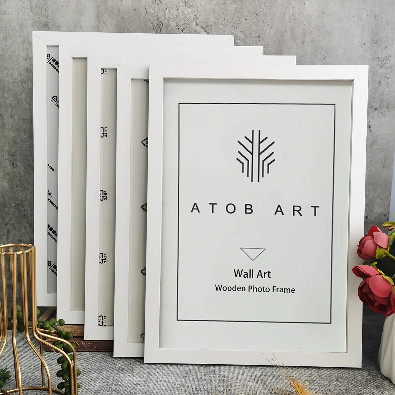 5PCS Wooden Photo Frame Set