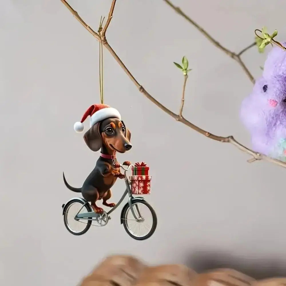 Acrylic Dachshund Christmas Ornament