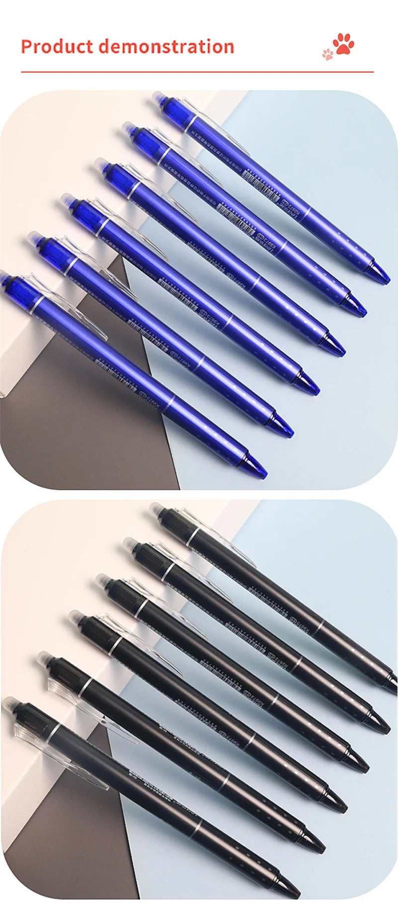 Gel Pen Set – Black & Blue Ink with Refills