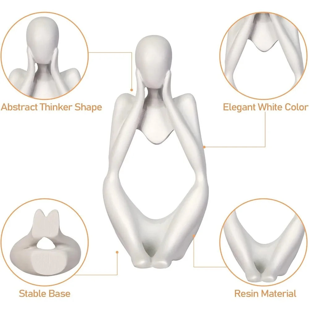 Sandstone Resin Thinker Abstract Sculpture