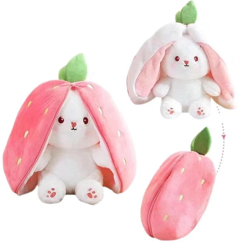 Reversible Bunny Plush Toy Pillow