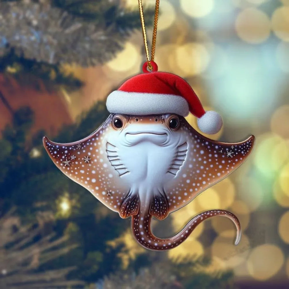 2D Christmas Animal Tree Pendants