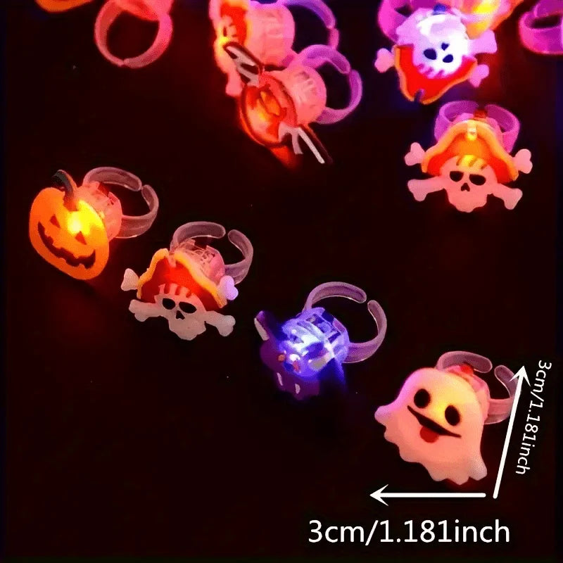50pcs Glow-in-the-Dark Halloween Rings