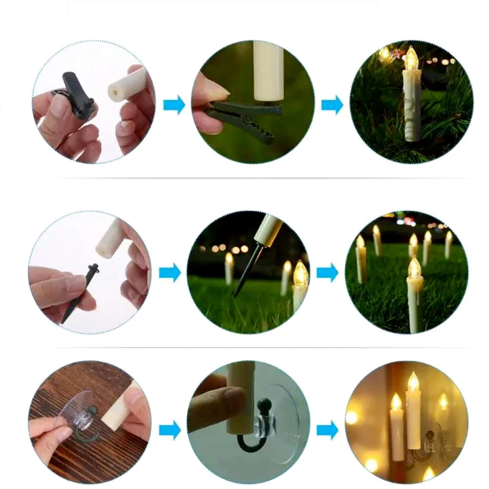LED Flickering Window Candle