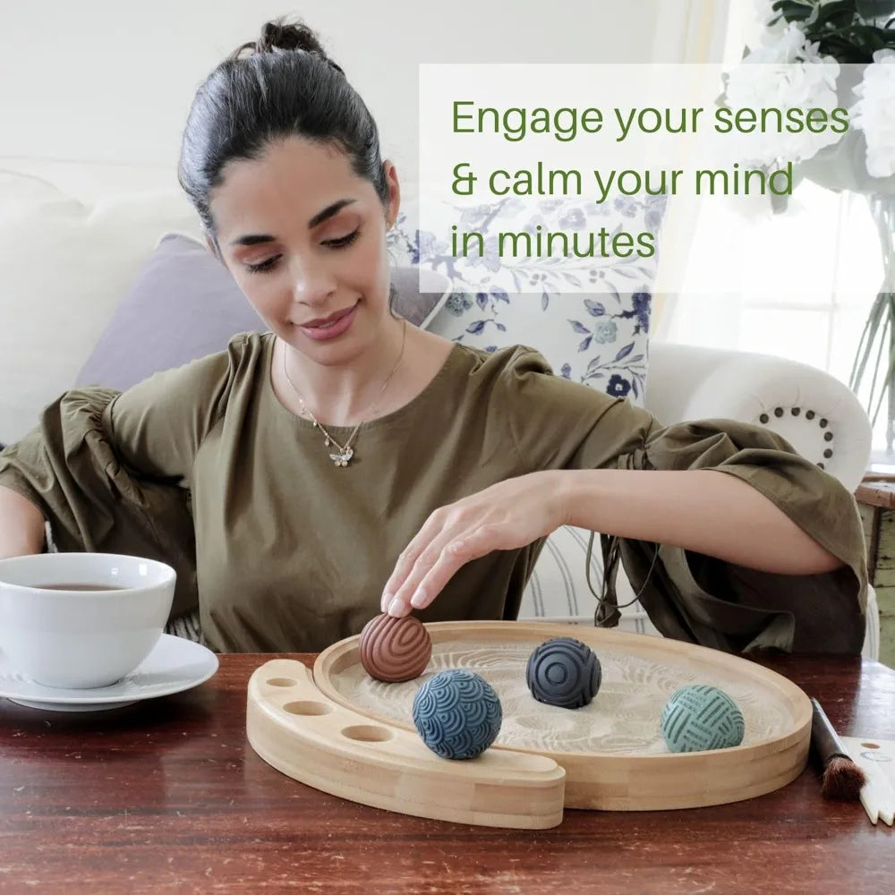Mini Japanese Zen Garden Kit – Bamboo Desktop Meditation Set
