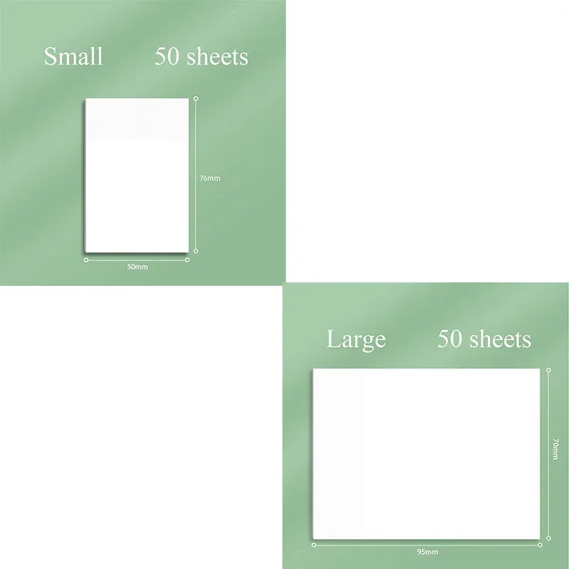 50sheets Transparent Posted it Sticky Note Pads Notepads Posits Papeleria Journal School Stationery office Supplies