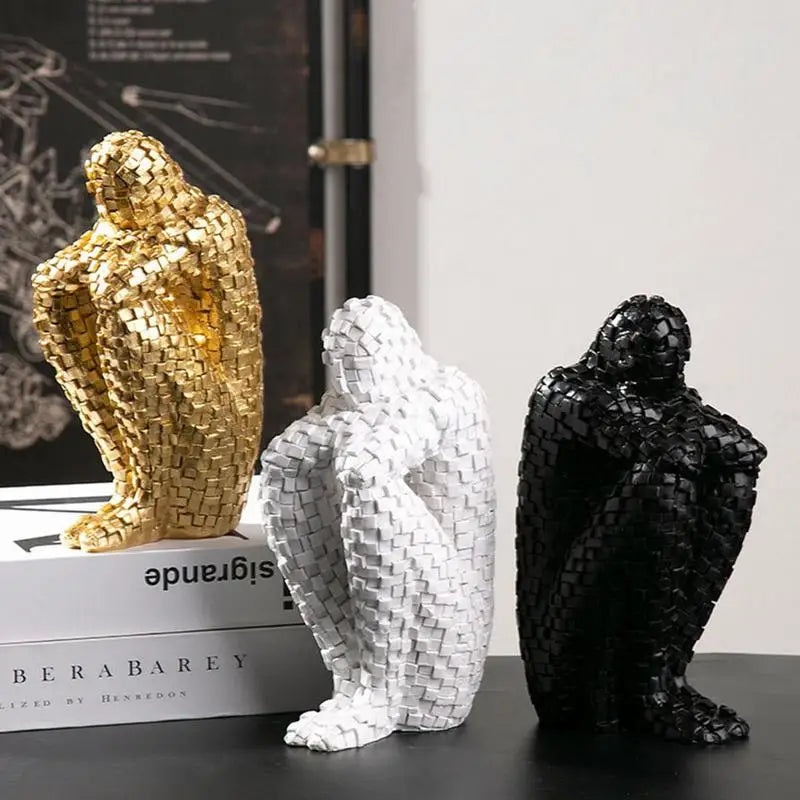 Nordic Thinker Resin Sculpture