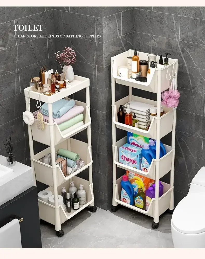 Plastic Rolling Utility Cart with Handle