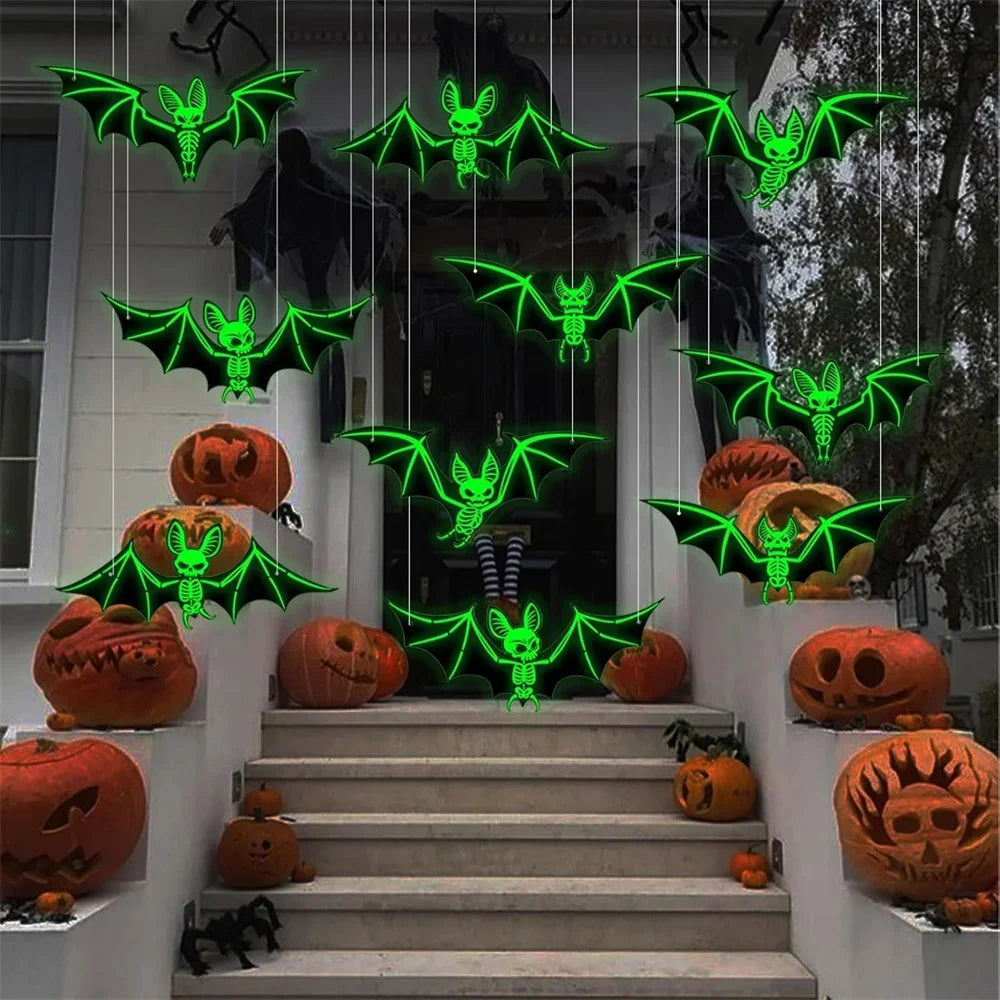 Glow-in-the-Dark 3D Hanging Bats