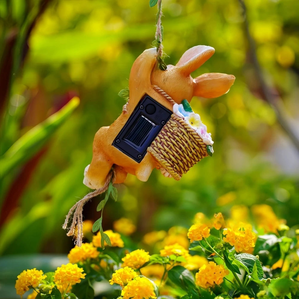 Climbing Rabbit Solar Light Figurine