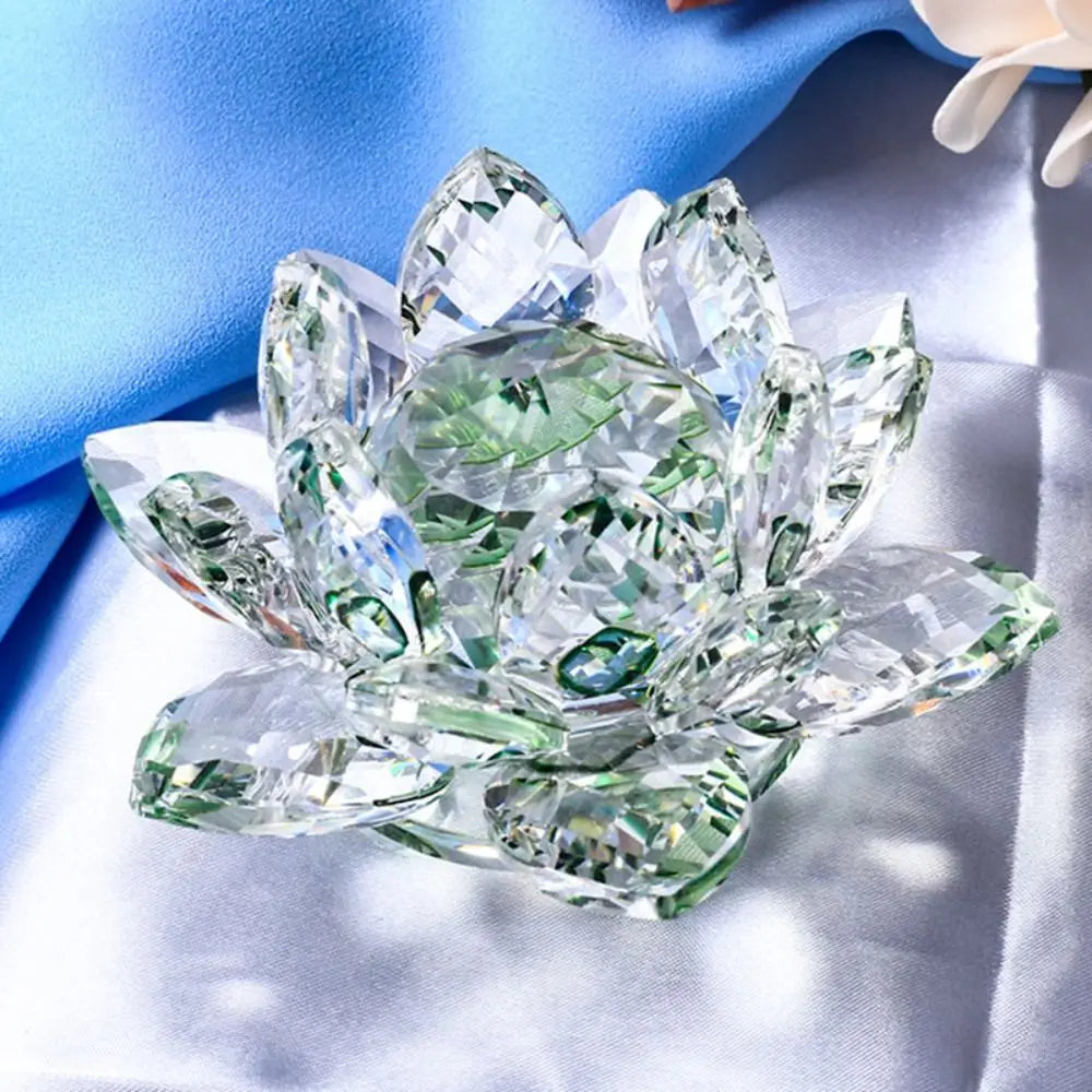Crystal Lotus Flower Figurine: