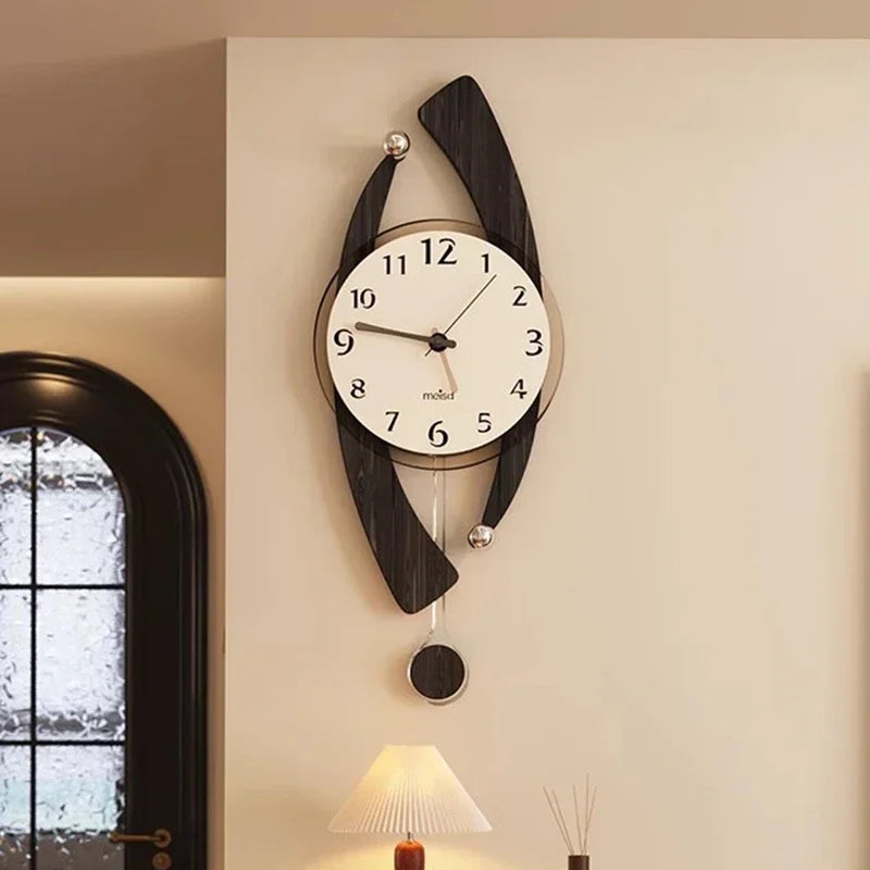 Retro Wooden Wall Clock Decor