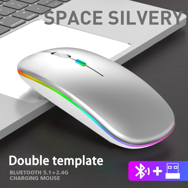 Dual-Mode Wireless RGB Mouse – Bluetooth & 2.4GHz