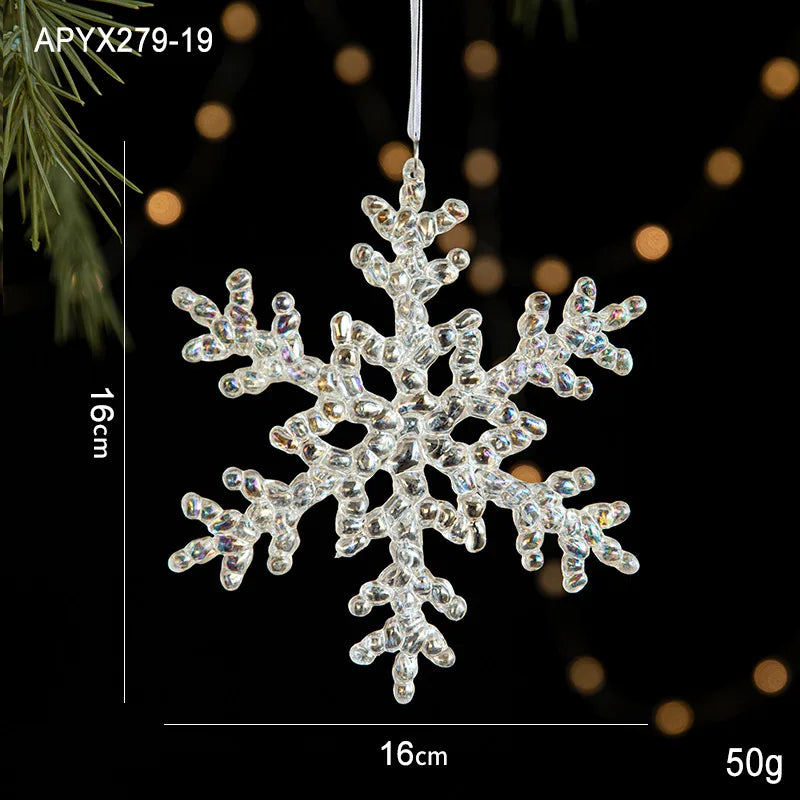 Acrylic Snowflake & Reindeer Christmas Pendant