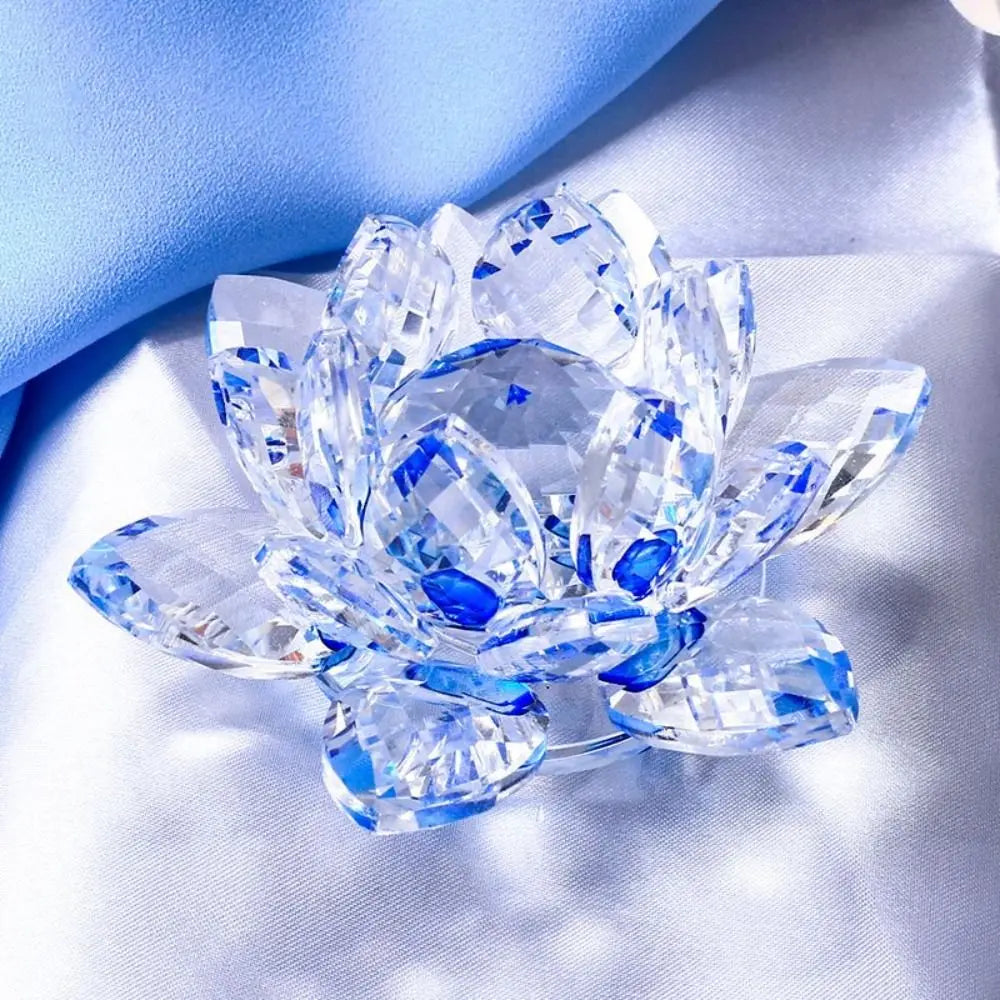 Crystal Lotus Flower Figurine: