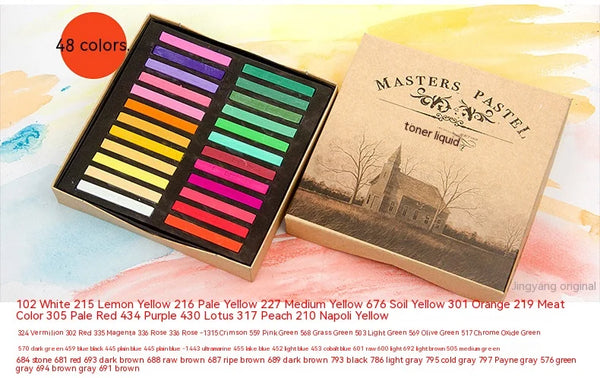 Soft Dry Pastel Chalk Crayons Set: