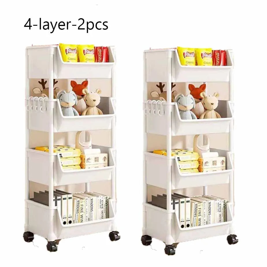 Plastic Rolling Utility Cart with Handle