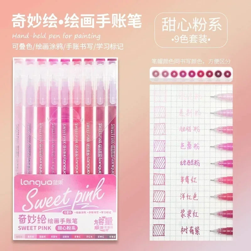 198/6 PCS Morandi Gel Pen Set