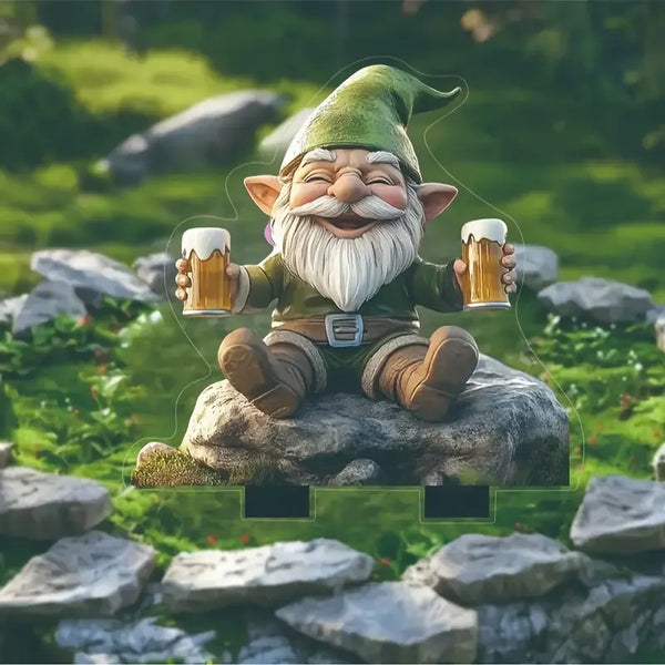 Elderly Beer Drinker Garden Statue – Lawn Decoration