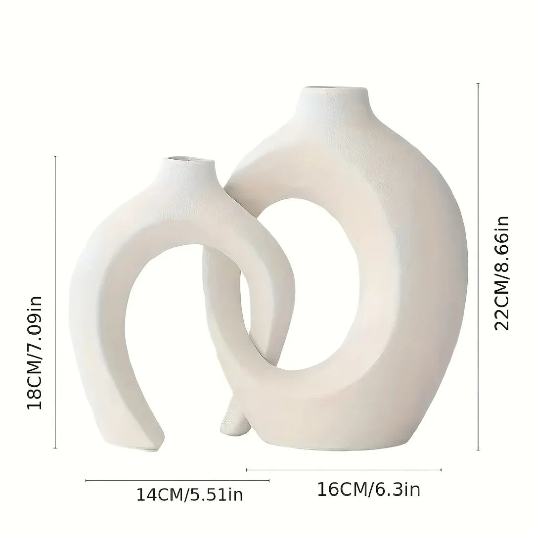 2-Piece Ceramic Vase Set