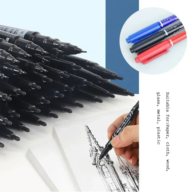 Permanent Marker Pens – Twin Tip Fine & Bold