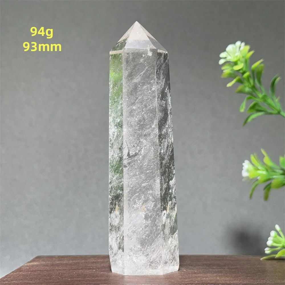Natural Clear Quartz Crystal Obelisk