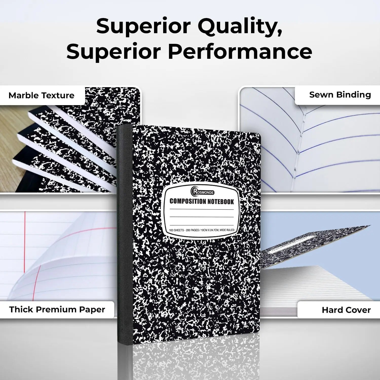 5 Pack Composition Notebooks