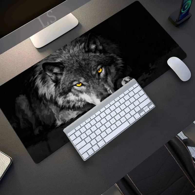 Large Wolf Pattern Gaming Desk Mat