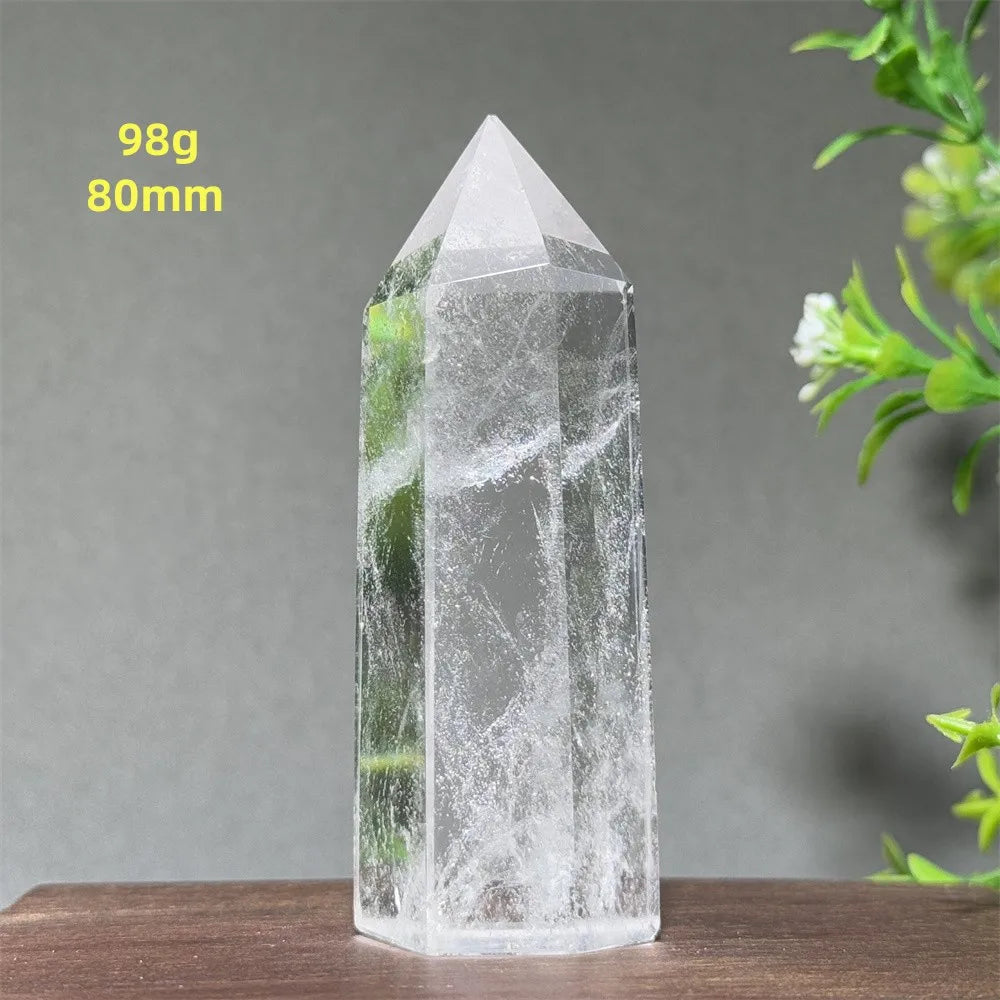 Natural Clear Quartz Crystal Obelisk