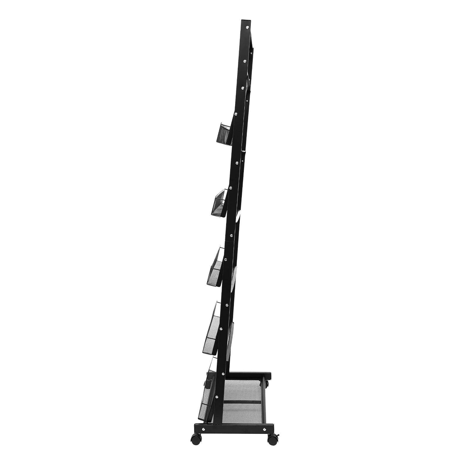 5-Tier Rolling Magazine Rack