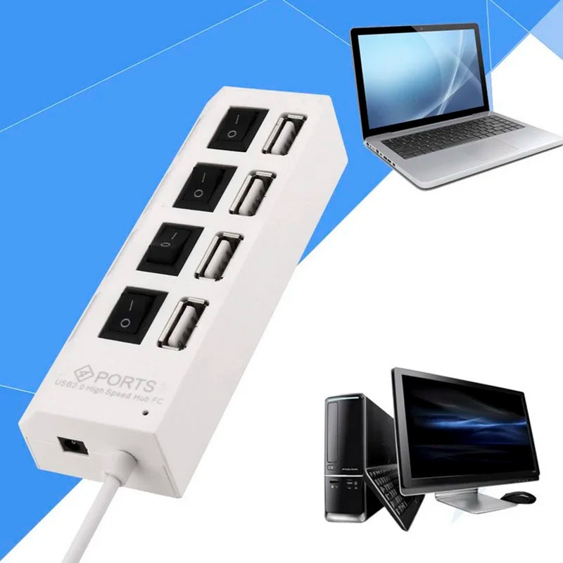 USB Hub 4/7-Port with On/Off Switch
