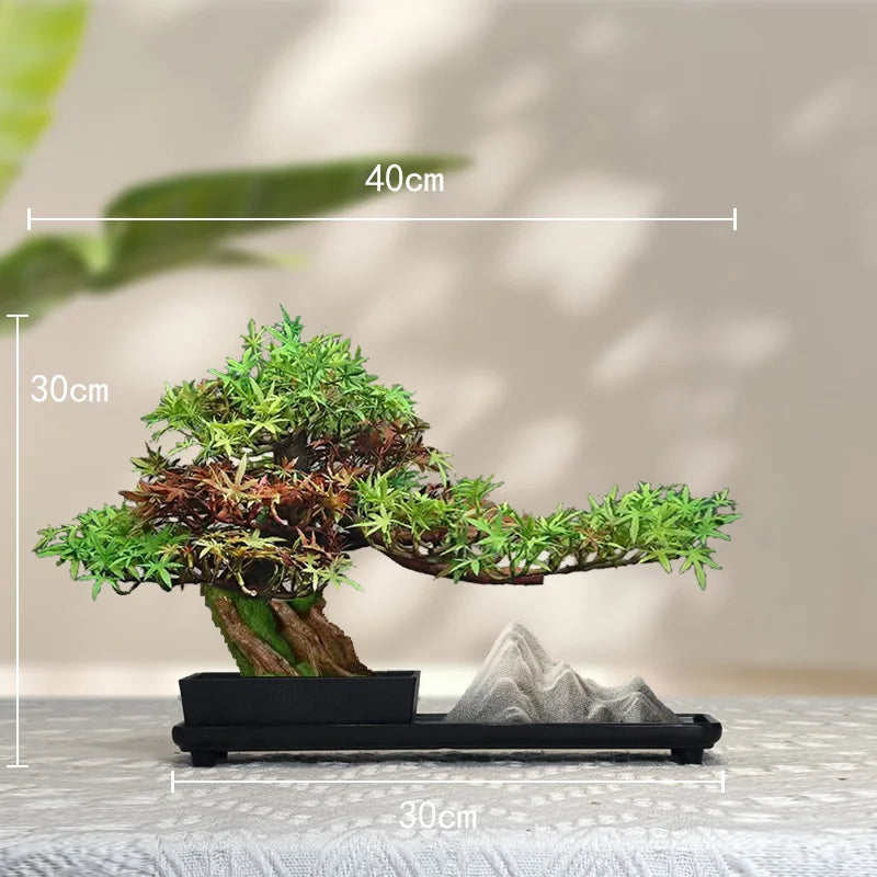 Simulated Welcome Pine Bonsai Ornament
