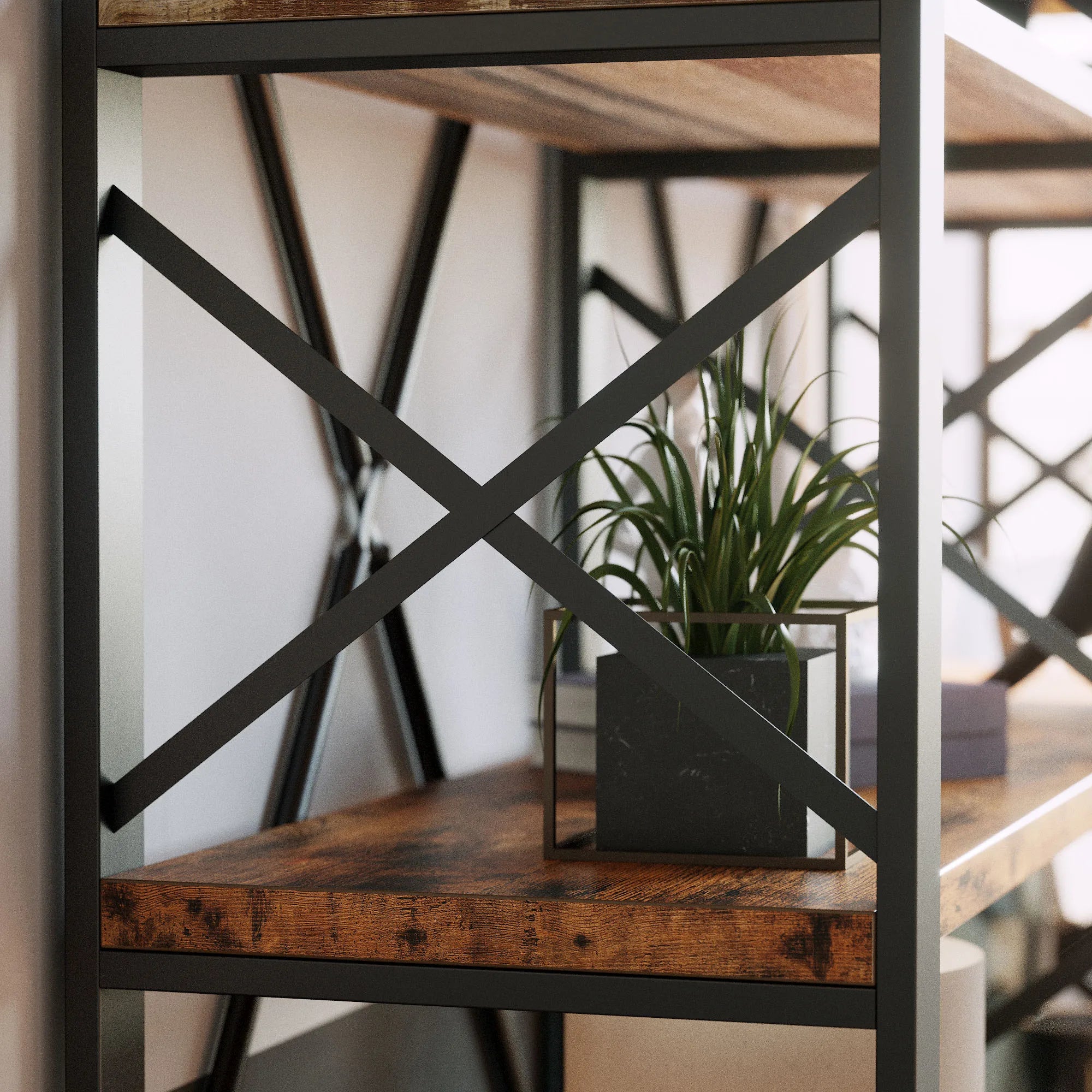 IRONCK Double Wide 6-Tier Bookshelf –