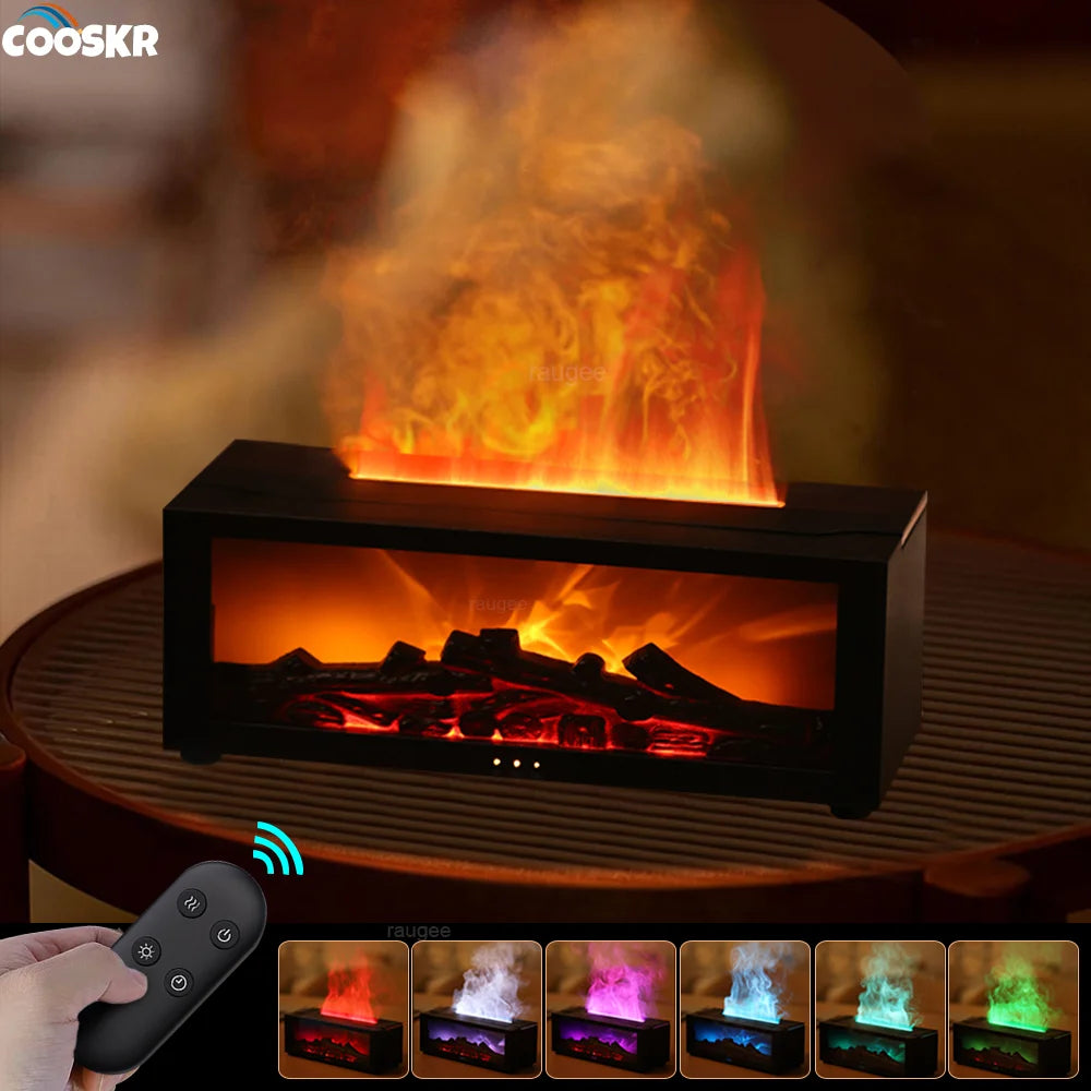 Essential Oil Humidifier Flame with Remote