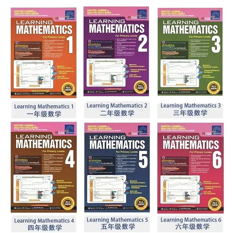 Learn Math Books Grades 1-6
