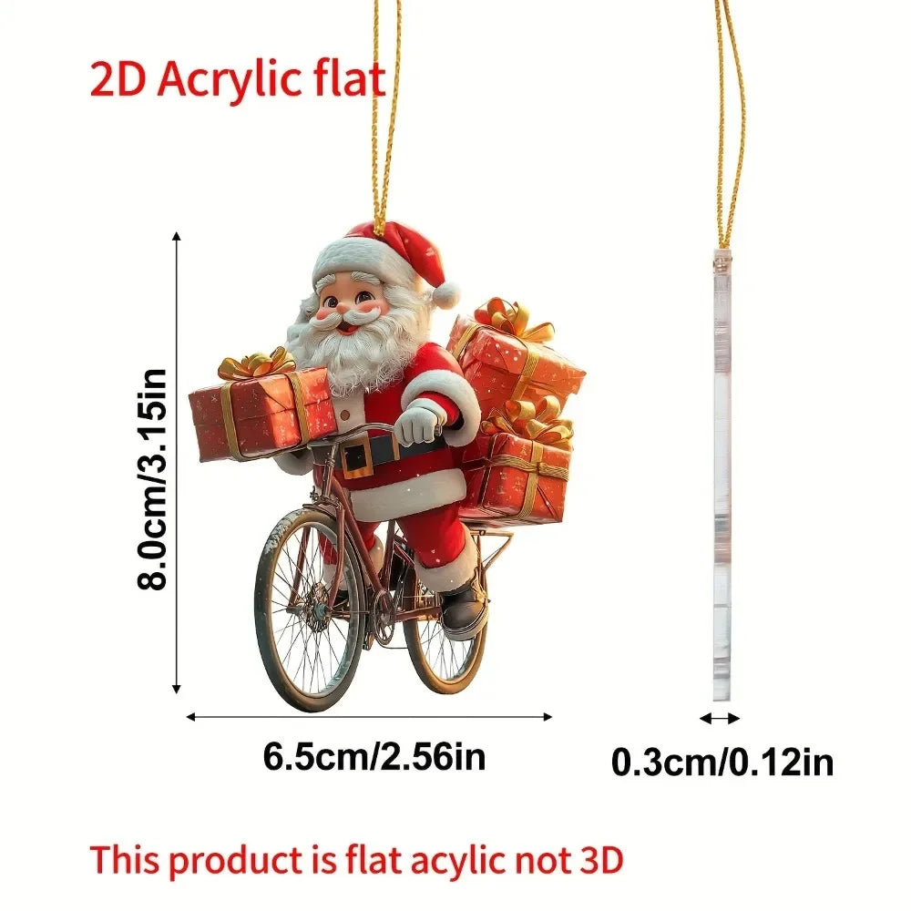 2D Santa Claus Christmas Ornament