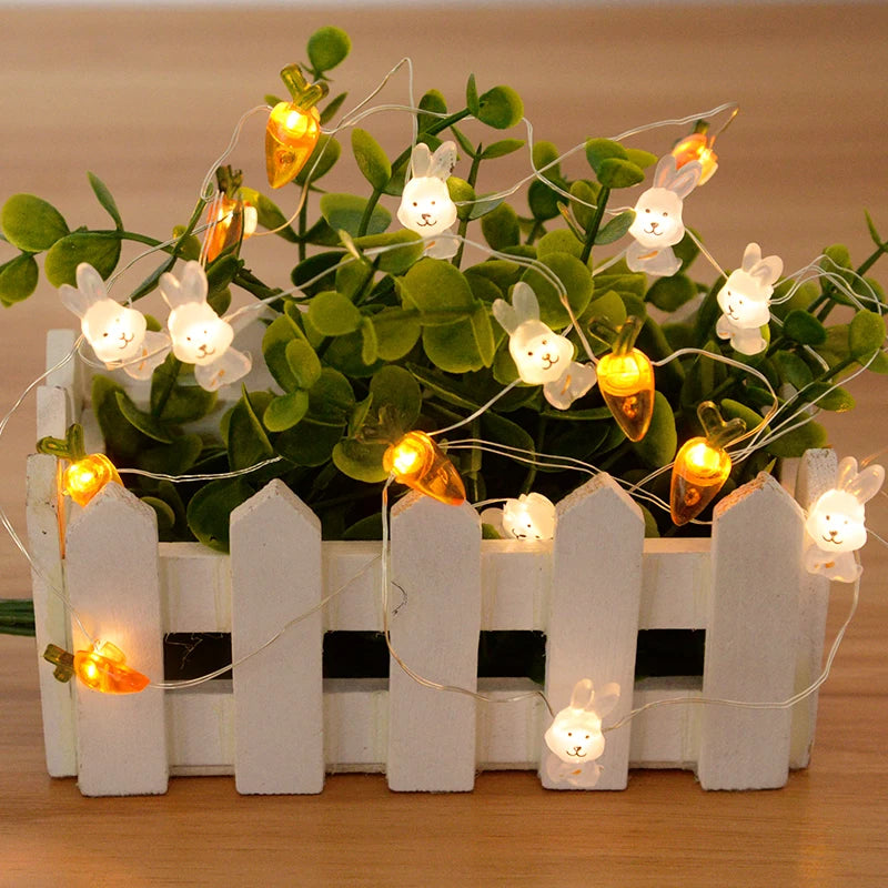 Easter Rabbit & Chick LED String Lights
