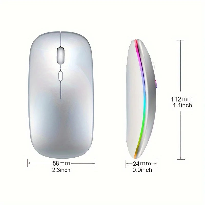 Dual-Mode Wireless RGB Mouse – Bluetooth & 2.4GHz