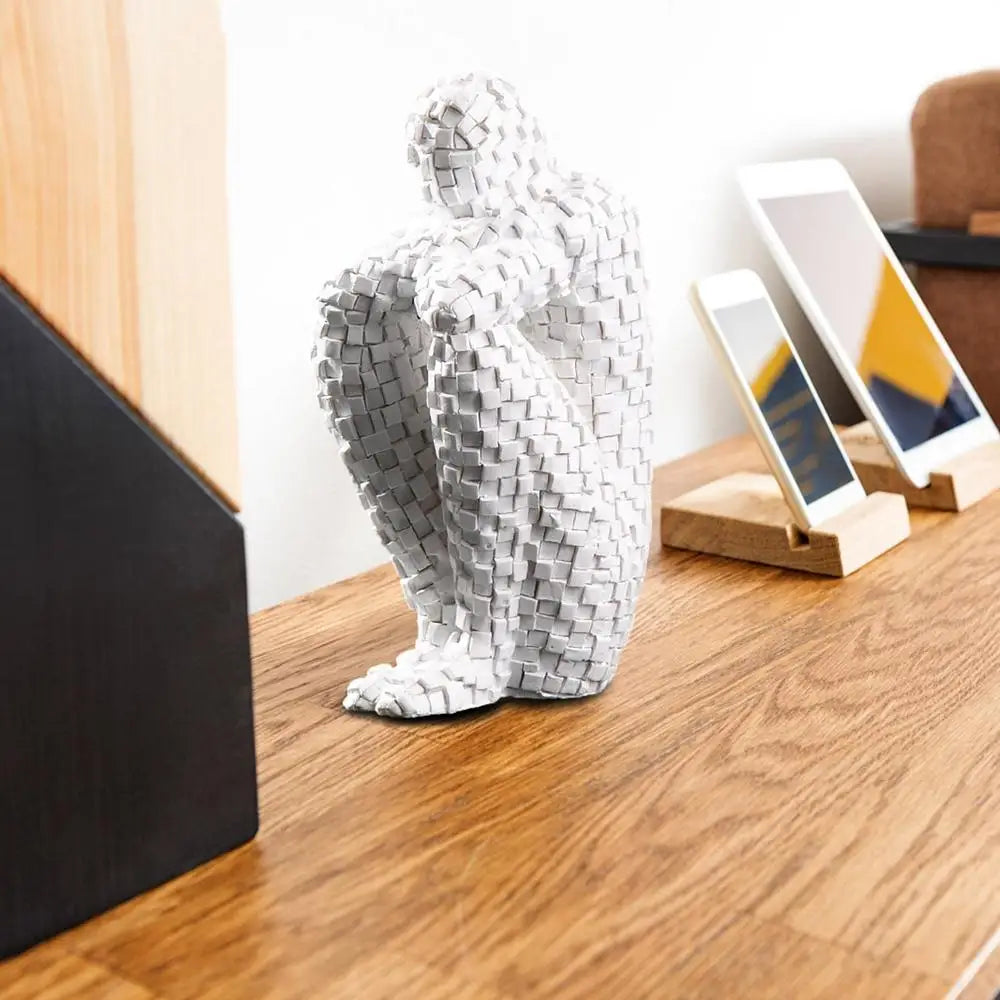 Nordic Thinker Resin Sculpture