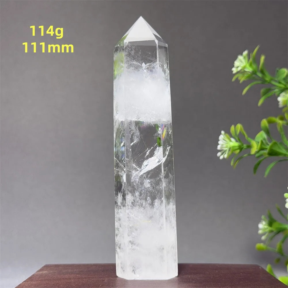 Natural Clear Quartz Crystal Obelisk