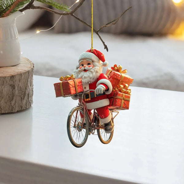 2D Santa Claus Christmas Ornament