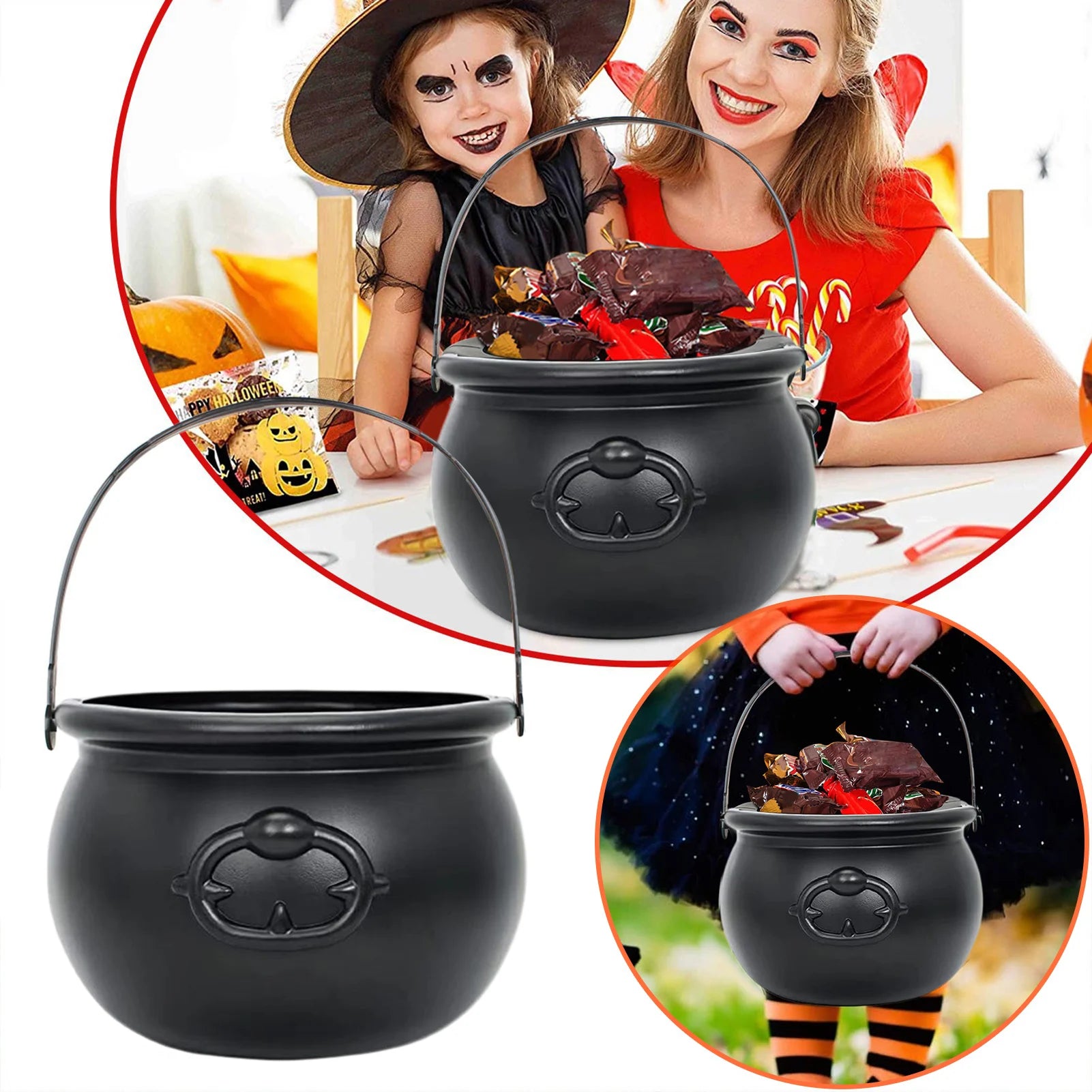 Halloween Candy Cauldron Bowl