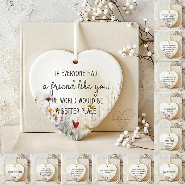 Heart-Shaped Friendship Acrylic Ornament
