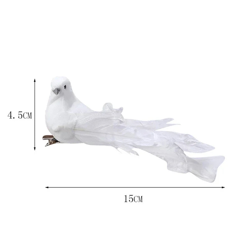 Artificial Feather Pigeon/Dove Ornament