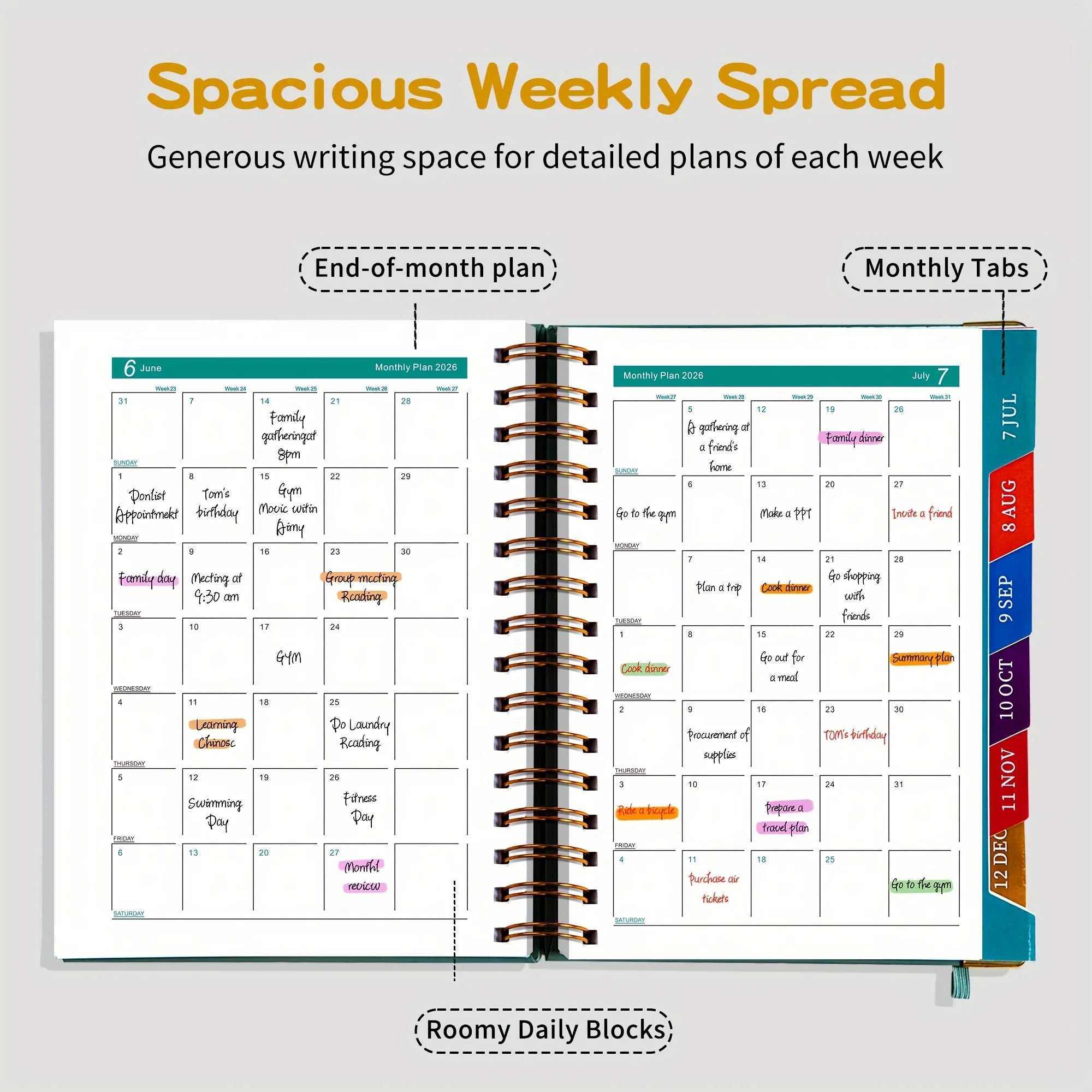 2026 Weekly & Monthly Planner