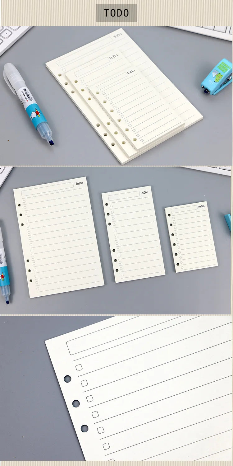 Loose Leaf Notebook Refill Paper Set