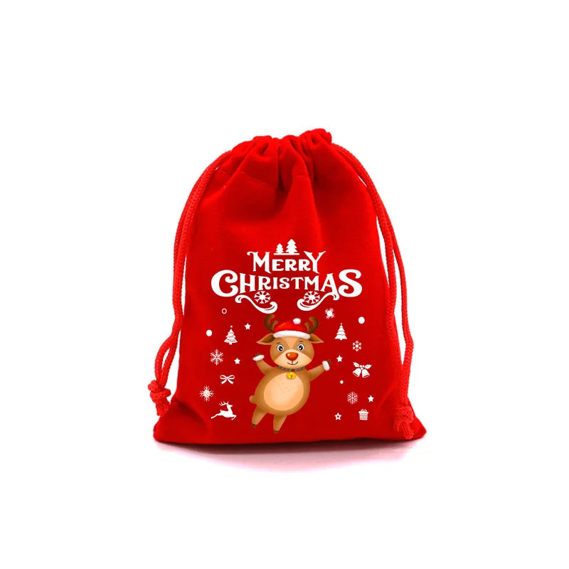 Red Velvet Christmas Gift Bag